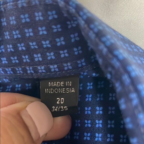 Esquire Performance Slim‎ Fit Vibrant Blue Button Down Shirt - Picture 3 of 5